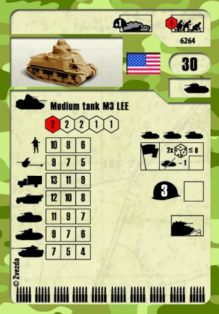 6264 Американский танк Ли Звезда