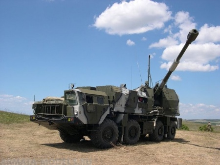 01036 САУ  А-222 Берег Trumpeter