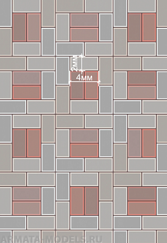 040tkb023 Текстура брусчатки для макетов. Лист А4.