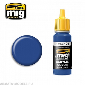 AMIG0103 Ammo Mig Акриловая краска MEDIUM BLUE 17 мл