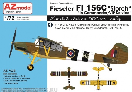 AZ7638 Fieseler Fi-156C Storch AZmodel Plastic kits