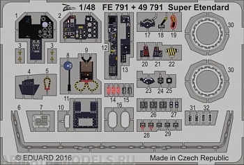 49791 Фототравление Super Etendard for AMK kit